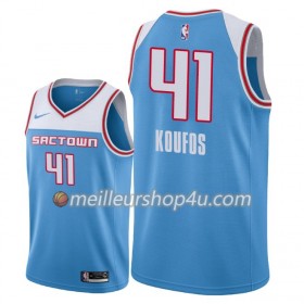 Maillot Basket Homme Sacramento Kings Kosta Koufos 41 2018-19 Nike City Edition Bleu Swingman